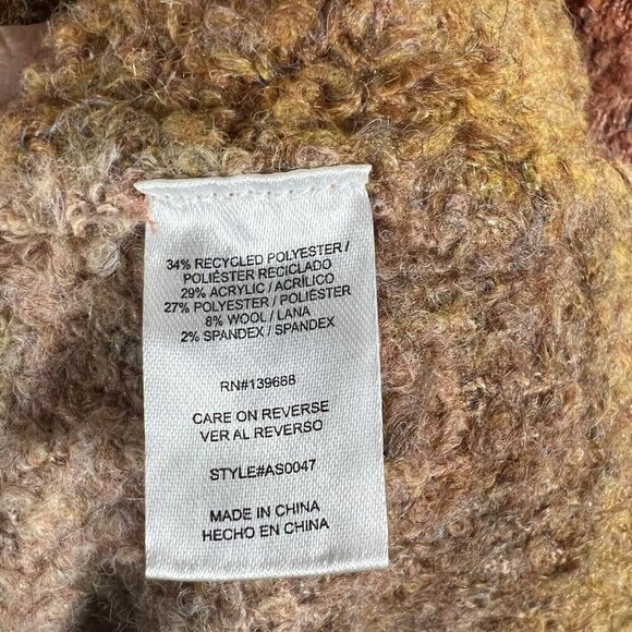 Penelope Rose Cardigan Women’s Perla Button Up Sweater Pockets Ombre V-Neck Wool - Picture 6 of 8